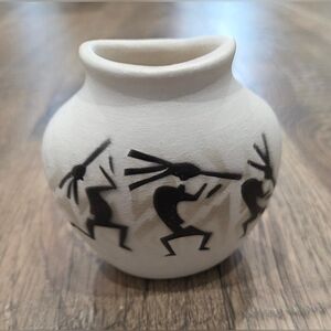 Cedar Mesa Pottery - Tribal Dance Art Mini Vase
